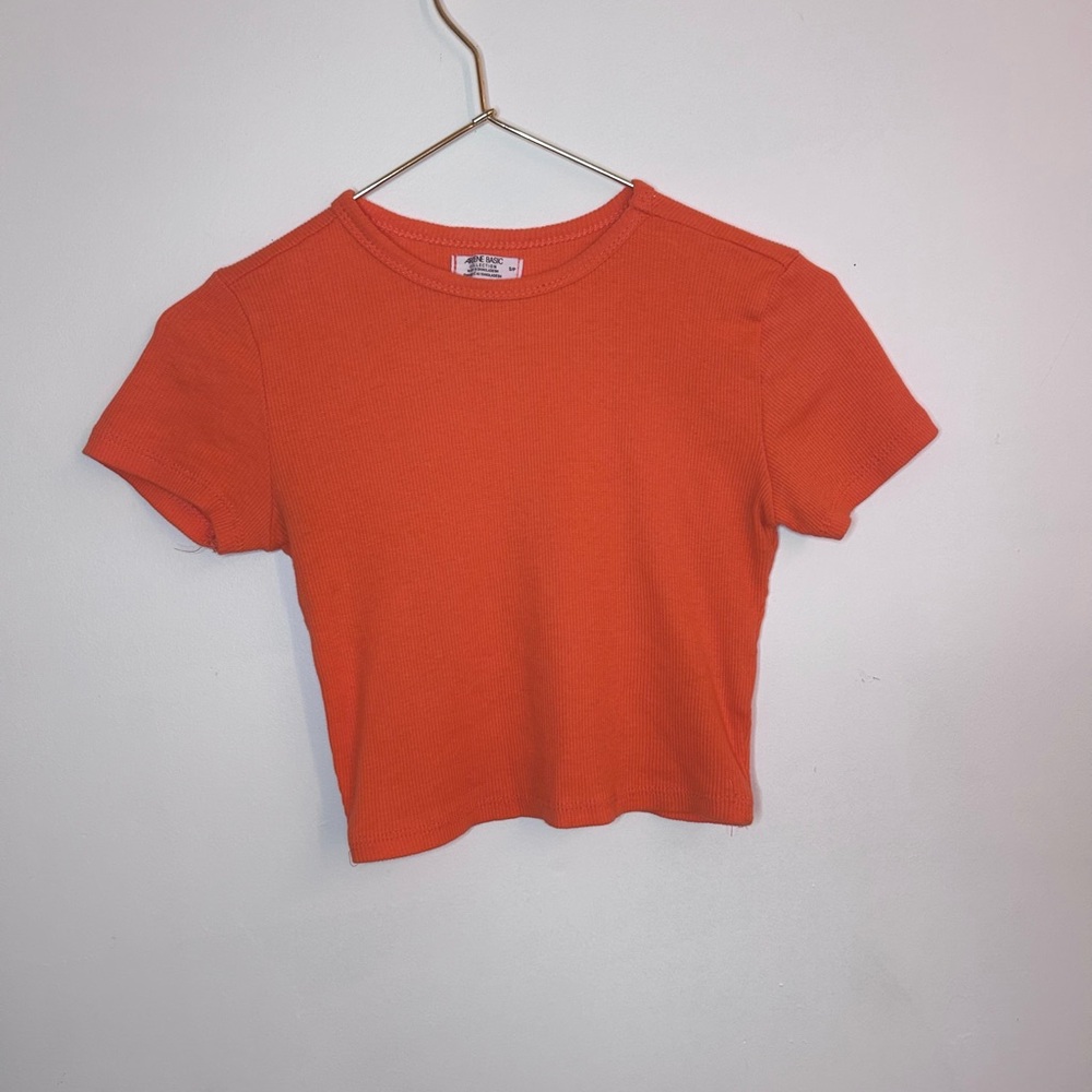 Orange crop top from Ardene size small